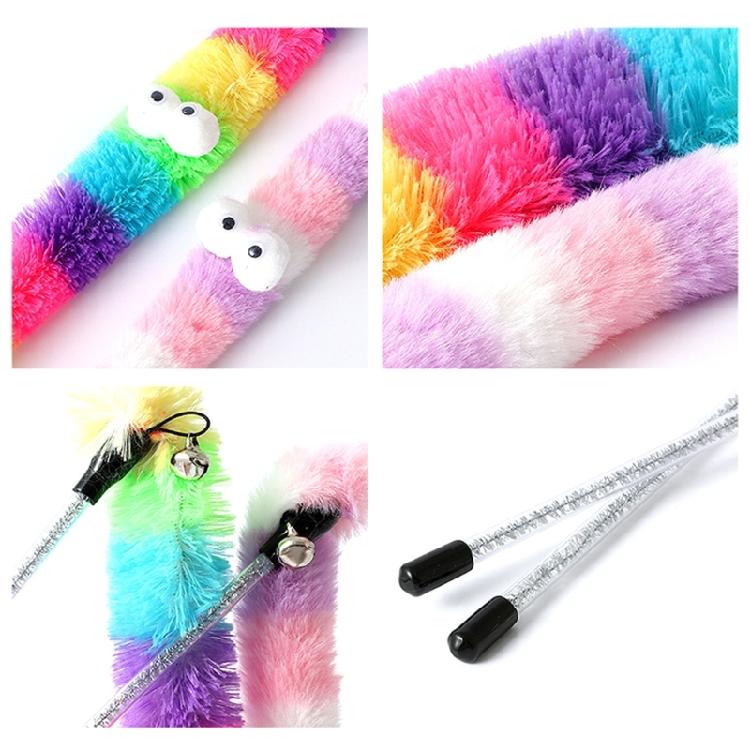 Cats Wand Teasing Stick for Kitten Interactive Cats Toys Plush Teaser with
