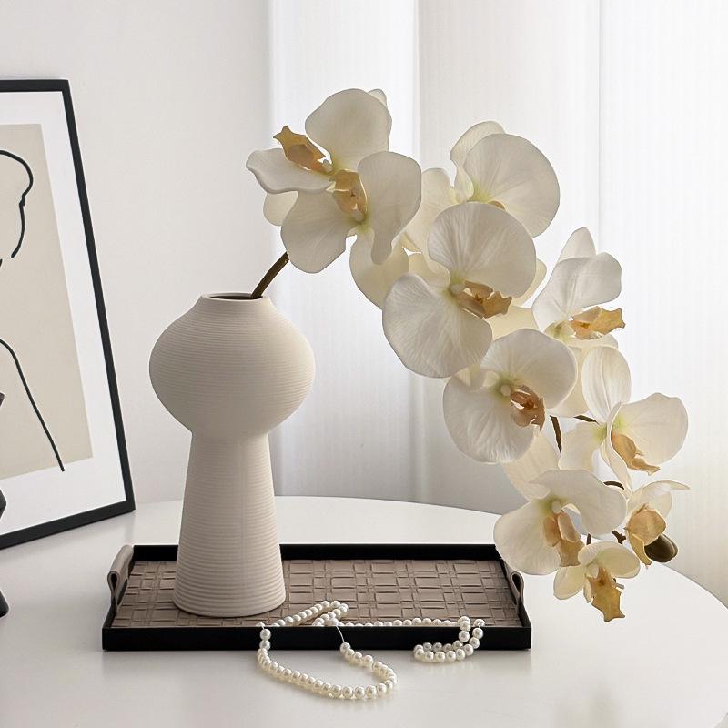 White Phalaenopsis Artificial Floral Arrangement - Realistic High-End Decorative Accent