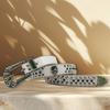 Blingbling Rhinestones Waist Belt Studded Grommet Buckle Rivets Costumes Rhinestones Heavy Duty for Jeans Pants