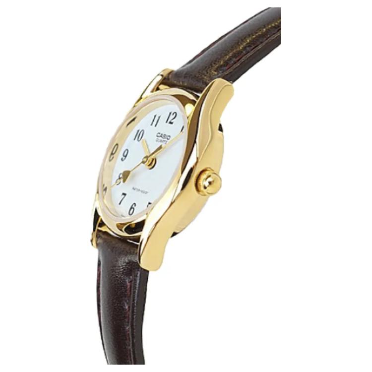 Casio Fashion Business Casual Classic Waterproof Quartz Watch Leather Strap Women Watches White LTP-1094Q-7B5