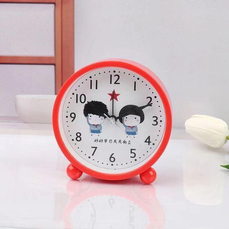 

Student Cartoon Alarm Clock Cute Children Boy and Woman Get Up To Learn Desktop Desk Ornaments Fashionable New Home Seat Clock