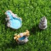 Craft Accessories Fairy Garden Resin Bonsai Ornament Home Decor Micro Landscape Grassland Bridge Pool Figurine Miniature Model