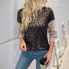 Neuer Stil Street Retro Trendy Langärmeliges Rundhals Leopardendruck Sweatshirt Top für Damen