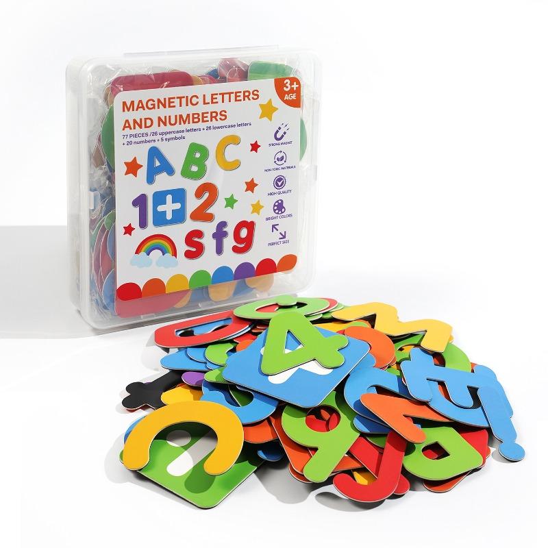 Flexible Magnetic Fridge Stickers DIY Colorful Letters Numbers Educational Teaching Tools Preschool Kids Learning Spelling Math