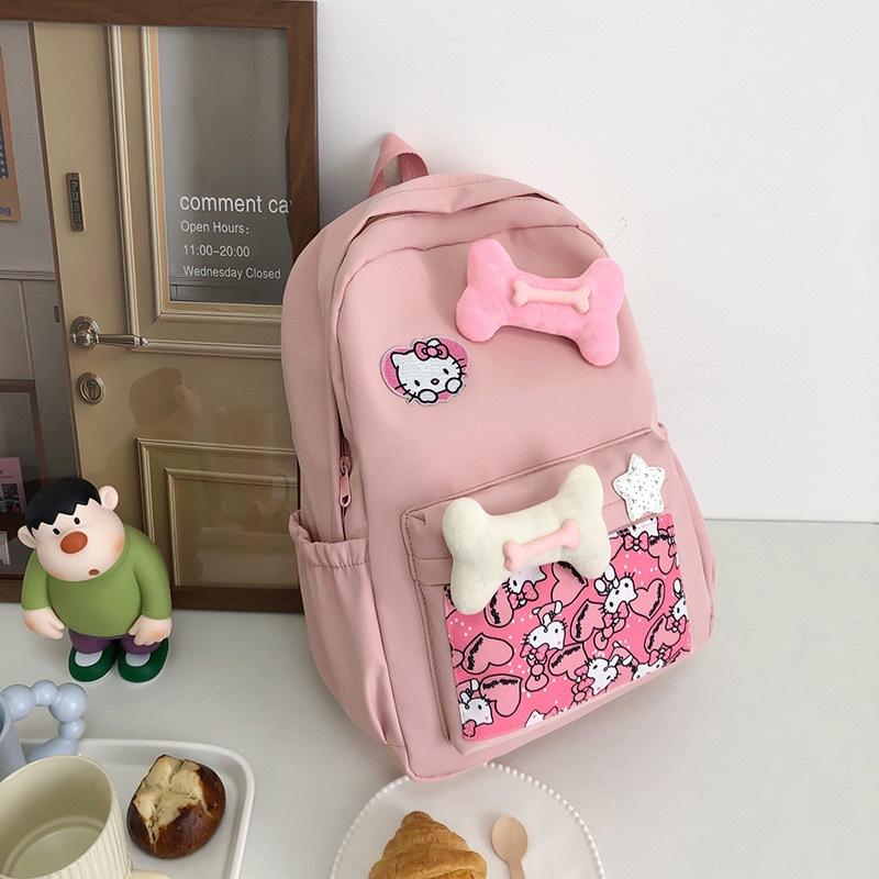 Schoolbag new KT cat babes backpack niche cute student campus sense bone cartoon schoolbag large capacity lightweight backpack