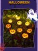 Solar Halloween Pumpkin Garden Stake Lights - Waterproof Outdoor Decorative String for Yard & Lawn