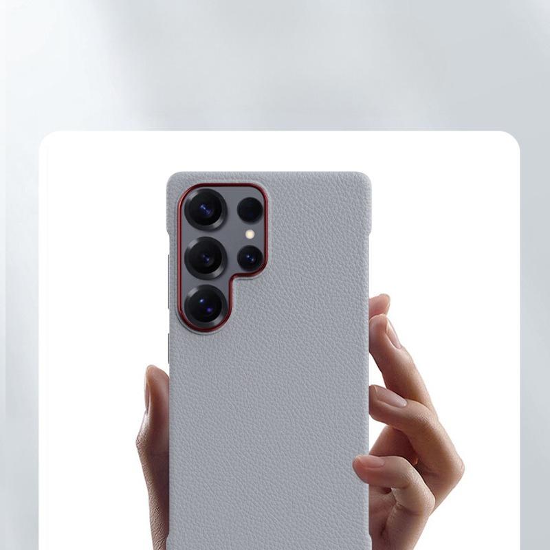 Suitable for Samsung S25ultra Mobile Phone Case Fashion New S25u Frameless Thin Anti Fall PC Leather Protective Case