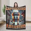 Italian Brainrot Animals Blanket Cappuccino Assassino Fleece Awesome Soft Throw Blankets for Home Winter