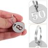 50 Pezzi Etichette Numerate in Acciaio Inossidabile Portachiavi Rotondi in Metallo Etichette ID 1 50 Etichette con Portachiavi ad Anello per Chiavi di Ufficio Hotel Porta Garage