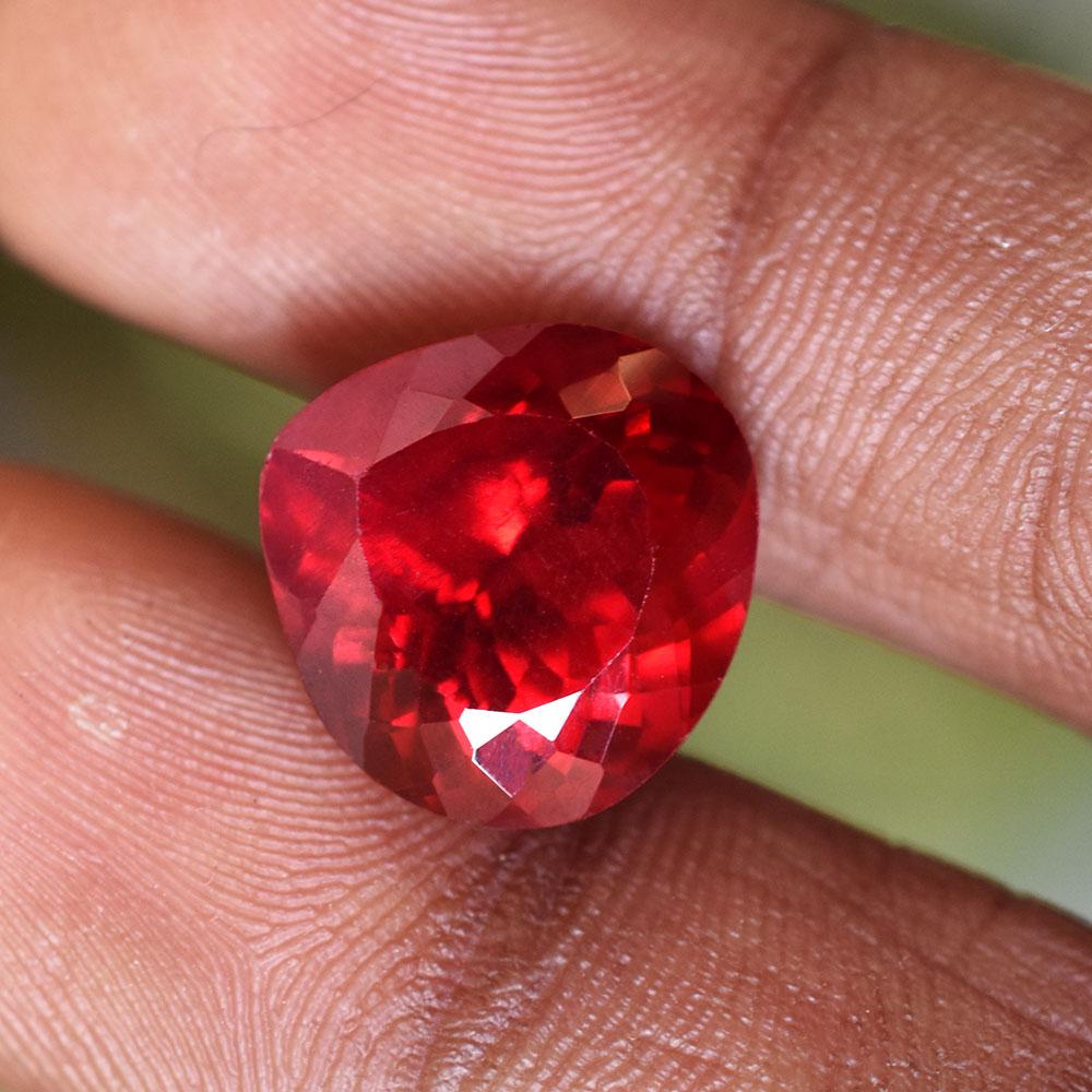 Natural Red Ruby Loose Gemstone 12x13mm Pear Cut for Her/Him for Jewelry Making and Gem Collections