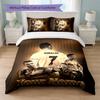 Set Biancheria da Letto Personalizzato Cristiano Ronaldo con Nome Testo 1 Copripiumino+2 Federe Logo Calcio Regalo Personalizzato per Occasione Speciale Arredamento Camera da Letto