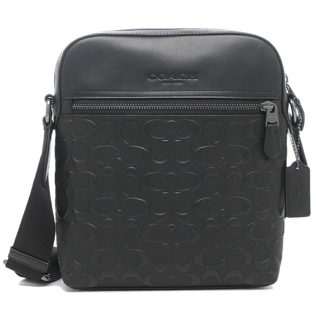 Bolsa de ombro Signature Preta 4009 QBBK [Coach] Masculina [Item]