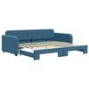 VidaXL Lit de jour avec lit gigogne bleu 90x200 cm velours 3196928