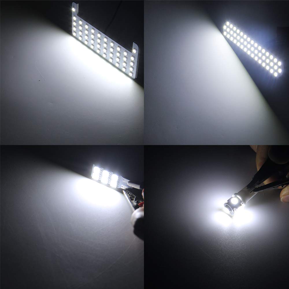 OPPLIGHT Aqua LED Room Lamp Set for Toyota Aqua NHP10 December 2014 June Custom Interior Parts and Bright White 6000K LED Room Lamp Set for Toyota