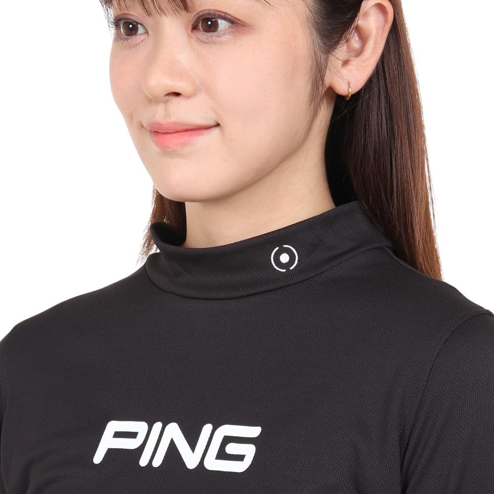 Ping Apparel Long Sleeve High Neck Shirt Logo Moisture Quick UV Golf Undershirt M Women's (Bias Print, Wicking, Drying, Protection) / / 622-3269802