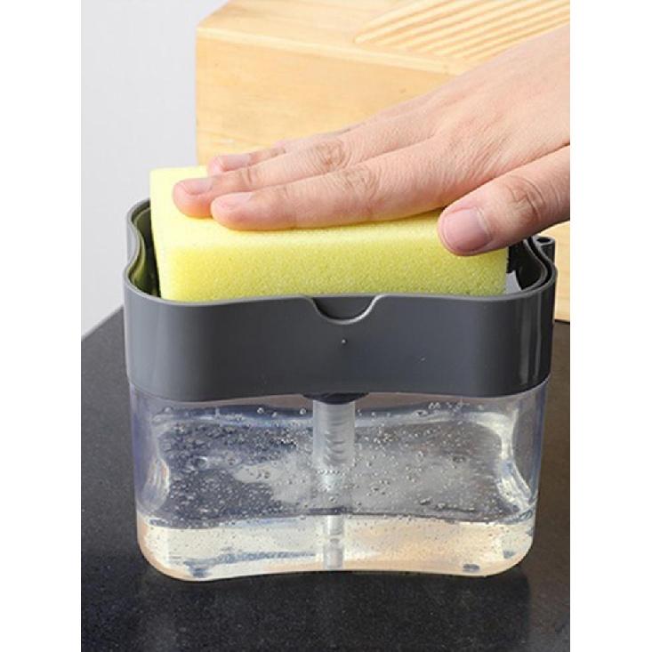 1 Set Soap Box Kitchen Automatic Dispenser Detergent And Liquid Box SpongeMakeup