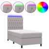 VidaXL Slatted Bed Base with Mattress and LED, Upholstered Bed, Single Bed, Adult Bed for Interior Bedroom, 3135093