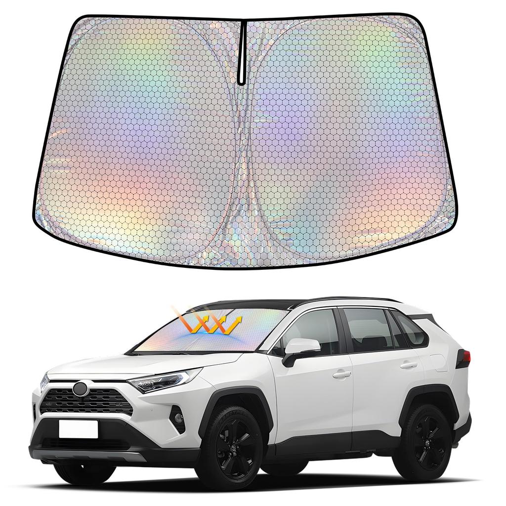 ZATOOTO Toyota RAV4 2019 Windshield Sunshade UV Protection No Suction Cups Required Blackout Insulation Shade Sunshade Heat Protection Sleeping In the