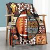 Personality Football Customize Text Blanket Gift Personalized Blanket Comfortable Versatile for Living Room Nap Sofa Bedding All-Season Use