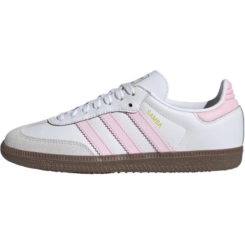 

Adidas Originals SAMBA OG Abrasion Resistant Low Top Kids Skateboarding Shoes Pink White Teenagers Sneakers JQ2845 38