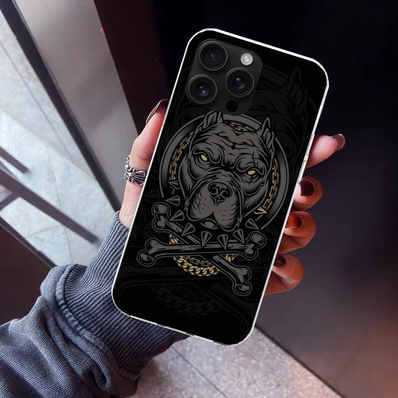 Pit Bull Pet Dog Pitbull Phone Case For iPhone 17 Air 11 13 Mini 14 15 Plus 16 12 Pro Max 16E SE 7 8 Pattern Soft TPU Back Cover