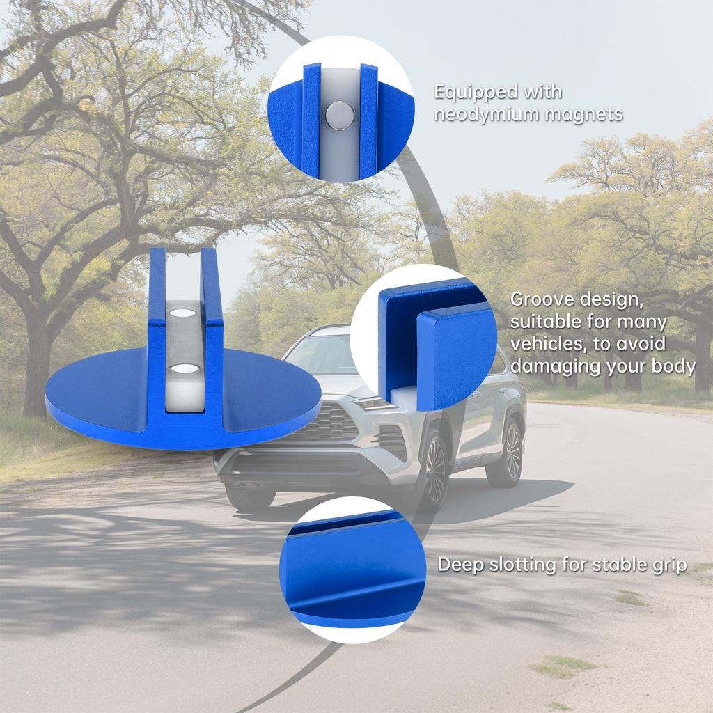2 stk Universell Aluminiumspor Magnetisk Jekkadapter Stort Spor Blå Klypesveisramme Sporputer