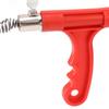 Plumbing Snake Flexible Labor Saving Anti Slip Handle Carbon Steel Drain Clog Remover for Kitchen Sink Red