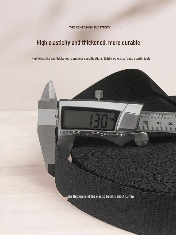 Thickened Elastic Band for Baby Pants - Black Stretchable Infant Band