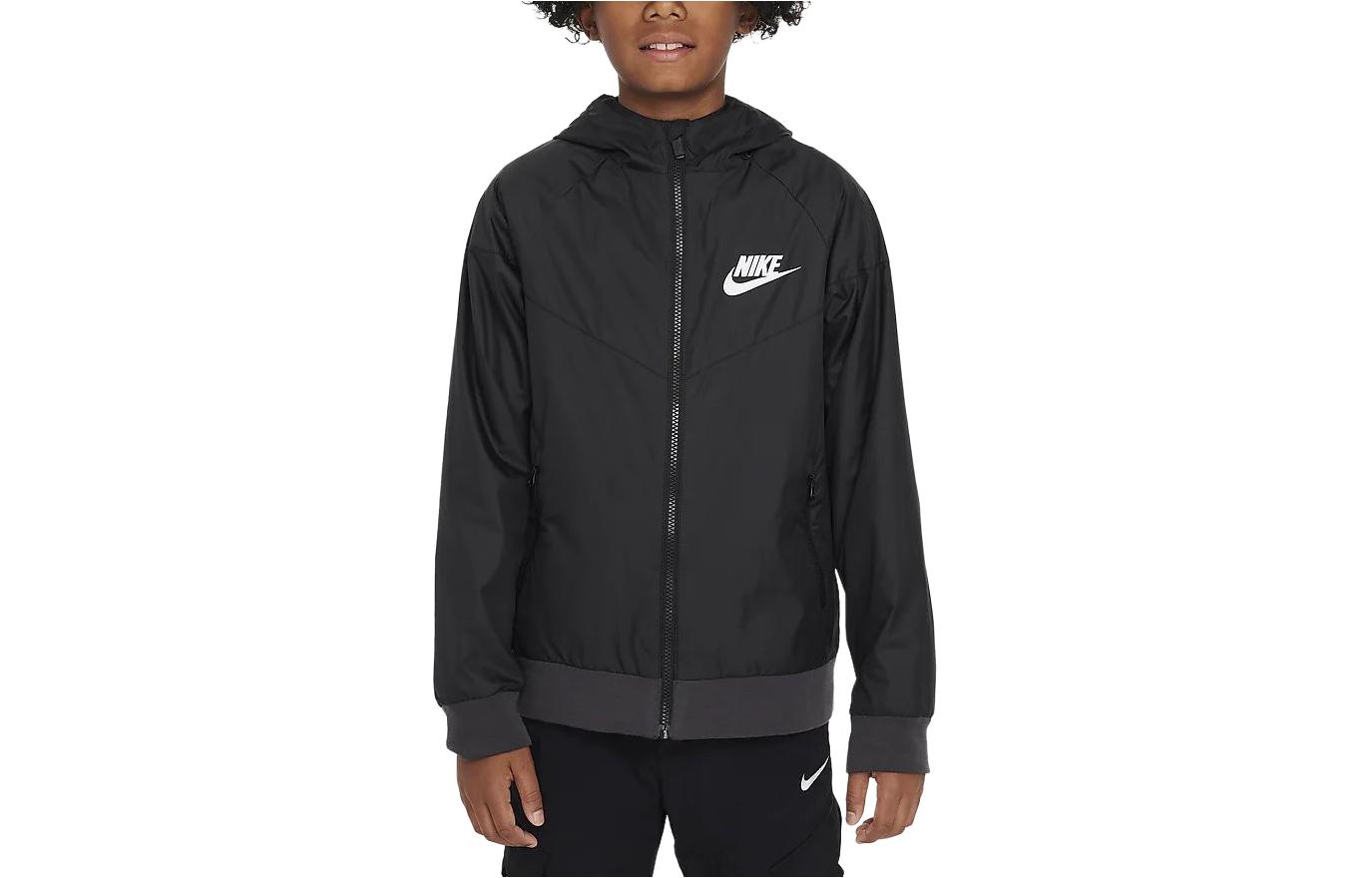 Nike Sportswear Windrunner Jackets & Coats Black Kids  FN8757-010 M