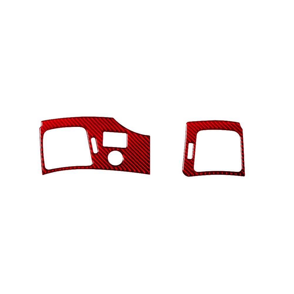 For Cadillac CTS 2008-13 Red Carbon Fiber Side Air Vent Interior Cover Trim 2pcs