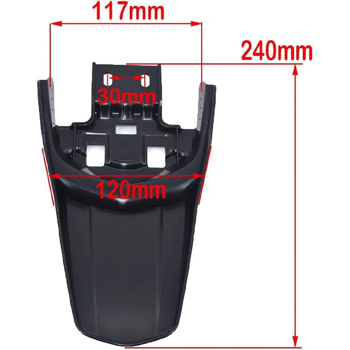 Protetor de Cauda para Para-lama Traseiro para Surron Light Bee X S e Segway X160 X260, Protetor de Lama para Moto de Terra, Para-lama Traseiro Curto Peças e Acessórios Sur-Ron, Preto, Não