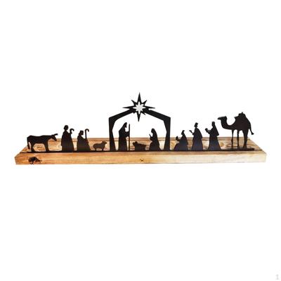 Metal Nativity Scene Sets Catholic Gifts Small Figurines for Home Living Room Chapel Decoration