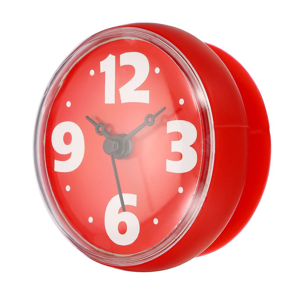 Uxcell 7.5cm Waterproof Mini Shower Clock Small Table Kitchen Living Bathroom Room Wall Clock Toilet Round Sucker Decor Art