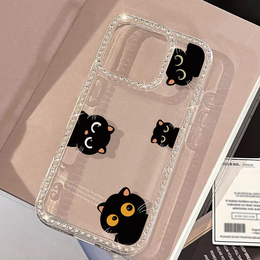 Bracelet Chain Phone Case For iPhone 17 16 15 13 14 for 17Air 17 12 14 16 Pro 17 14 16 Pro Max Sparking Diamond Cute Pattern Hard Cover With Lanyard