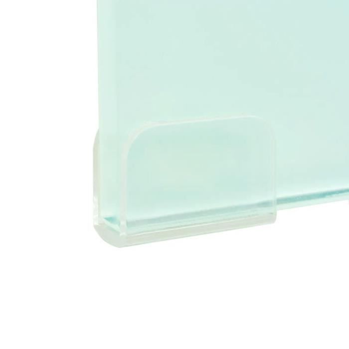 VidaXL Meuble TV/ Support pour moniteur 120 x 30 x 13 cm Verre Blanc