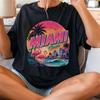 Vintage Miami Sunset Flamingo T-Shirt | Retro 80s Palm Beach Travel Tee