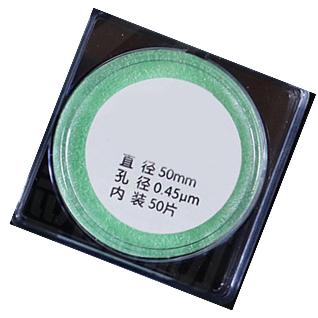 50 Stück Laborwasser Mikrofiltrationsmembran Mikroporös 0,45/0,22um Organische Mikrofiltrationsmembran Durchmesser 50mm