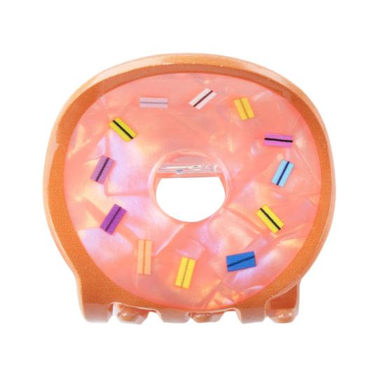 

Hair Claw Cartoon Shape Donut Hair Clip Back Head Anti-slip Teeth Strong світло-оранжевий колір
