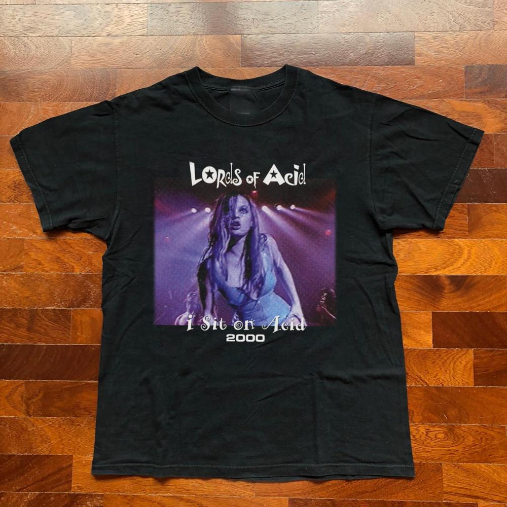 НОВЫЙ LORDS OF ACID - I Sit on Acid 2000 Черный Все размеры S-5XL Футболка BT1138 Унисекс Футболка S