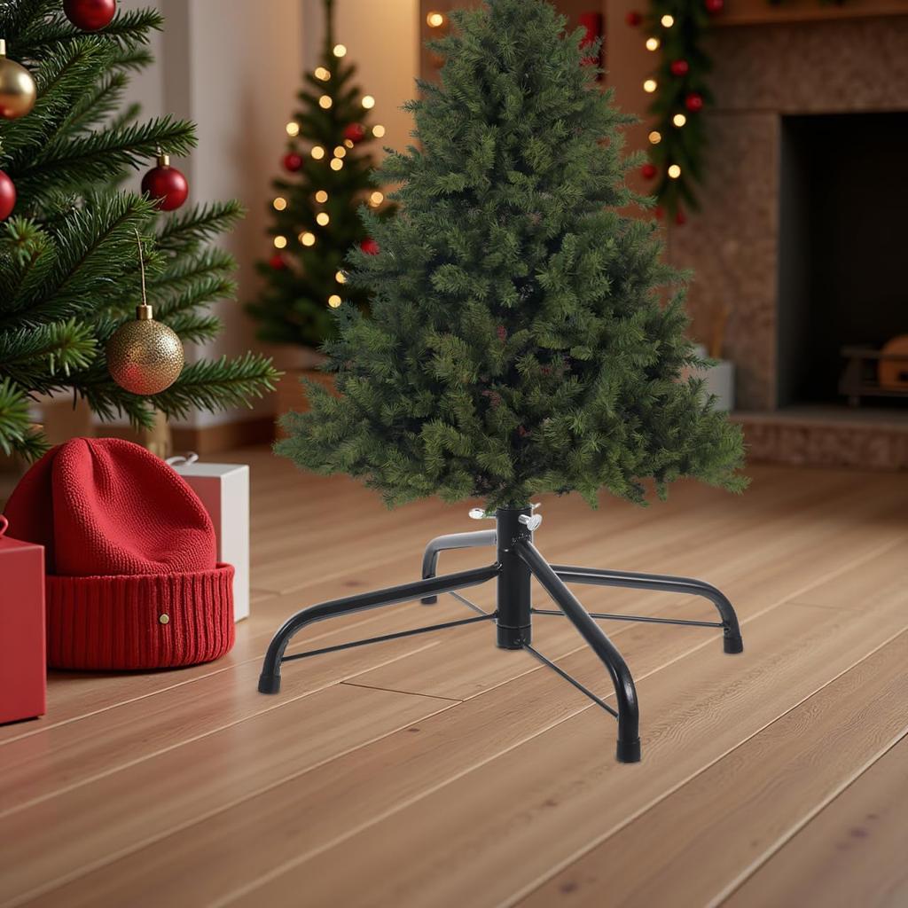 Lurrose Foldable Iron Christmas Tree Christmas Tree Artificial Tree Stand, Accessory, Stand, 35cm/45cm