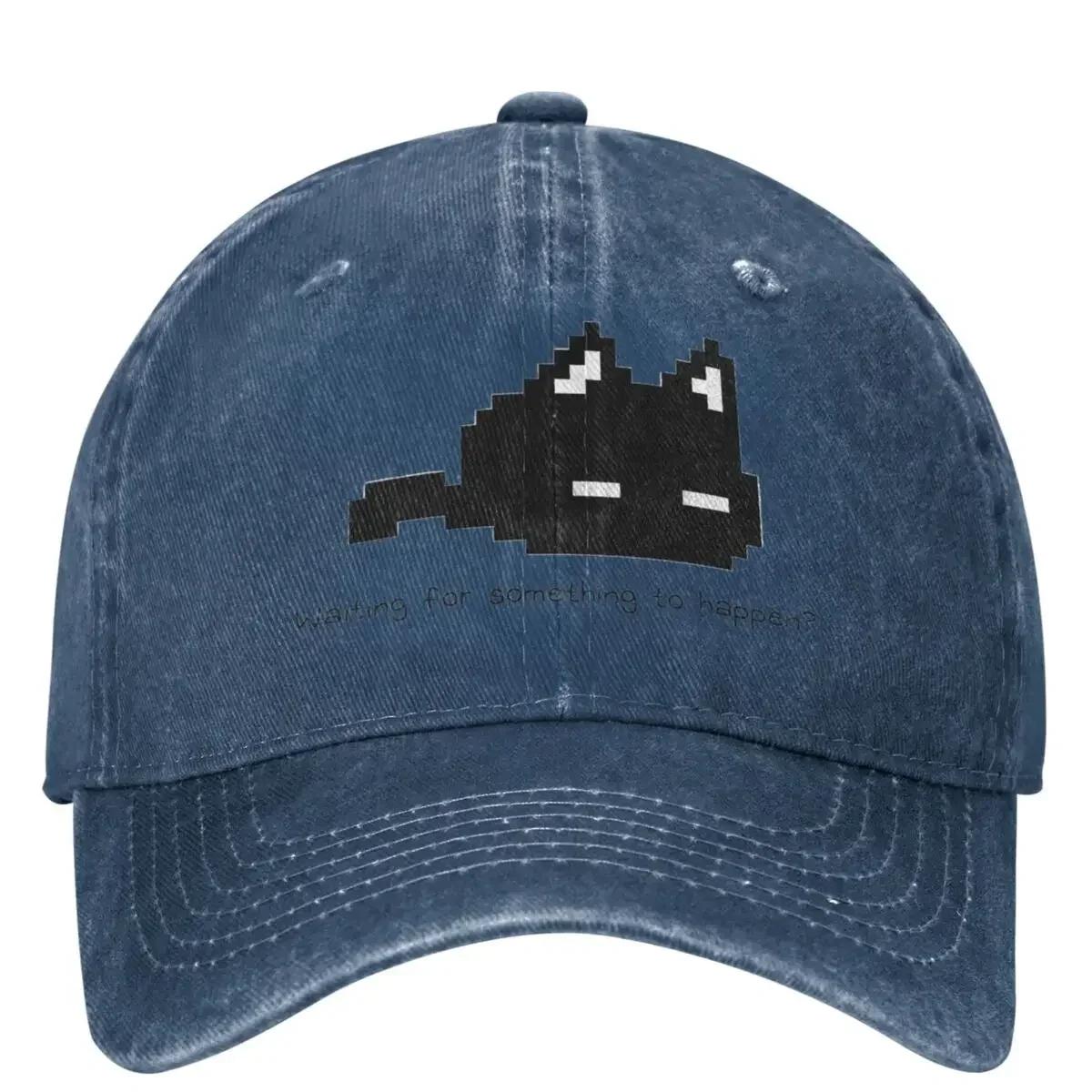 

Casual Mewo Omori Cat Baseball Caps Unisex Distressed Washed Sun Cap Outdoor Running Golf Casquette Soft Hat One Size