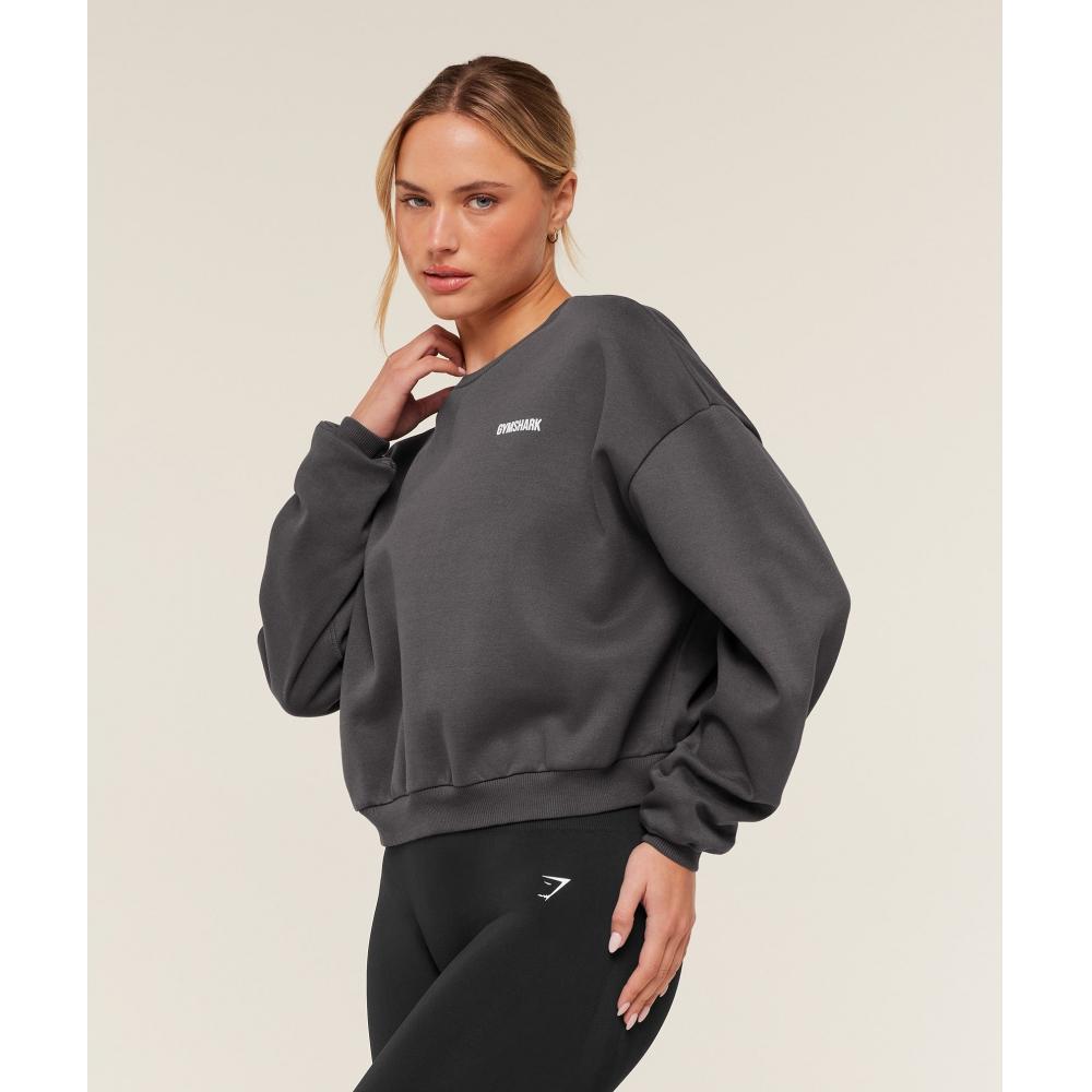 Gymshark Cosy Luxe Sweatshirt Onyx Grey B4c5e Gb7n