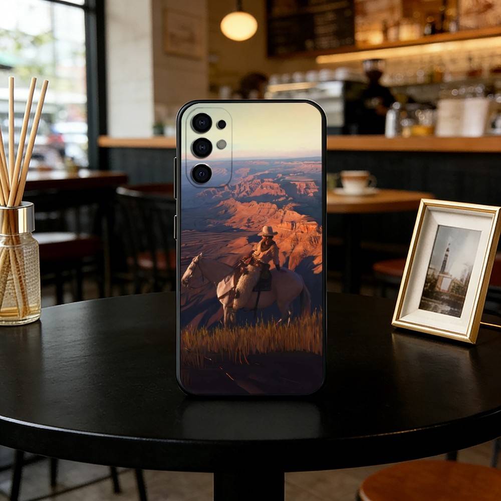 

Cowboy Phone Case Black Silicone Soft For Samsung S25,S24,S21,S22,S23,S30,Ultra,S20,Plus,Fe,Lite Samsung S21fe