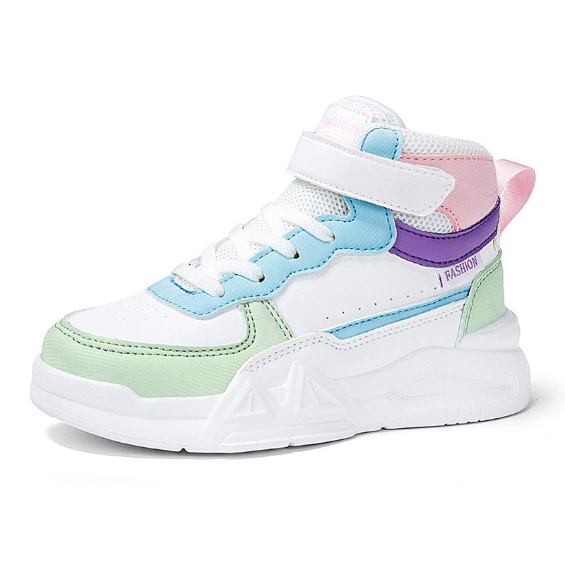 

New children s high-top sports shoes medium adult board shoes casual primary school girls the inner length of size 28 is 17.8cm
