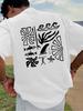 Tribal Ocean Floral Surf Abstract Print On Premium 100 Cotton Unisexs T Shirt Ideal for Summer Beach Coastal Getaways
