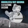 No Perfume DIY Fragrance Diffuser Rotate Propeller Teddy Bear Pilot Car Air Freshener Vent Plane Decoration Accessories Ornament