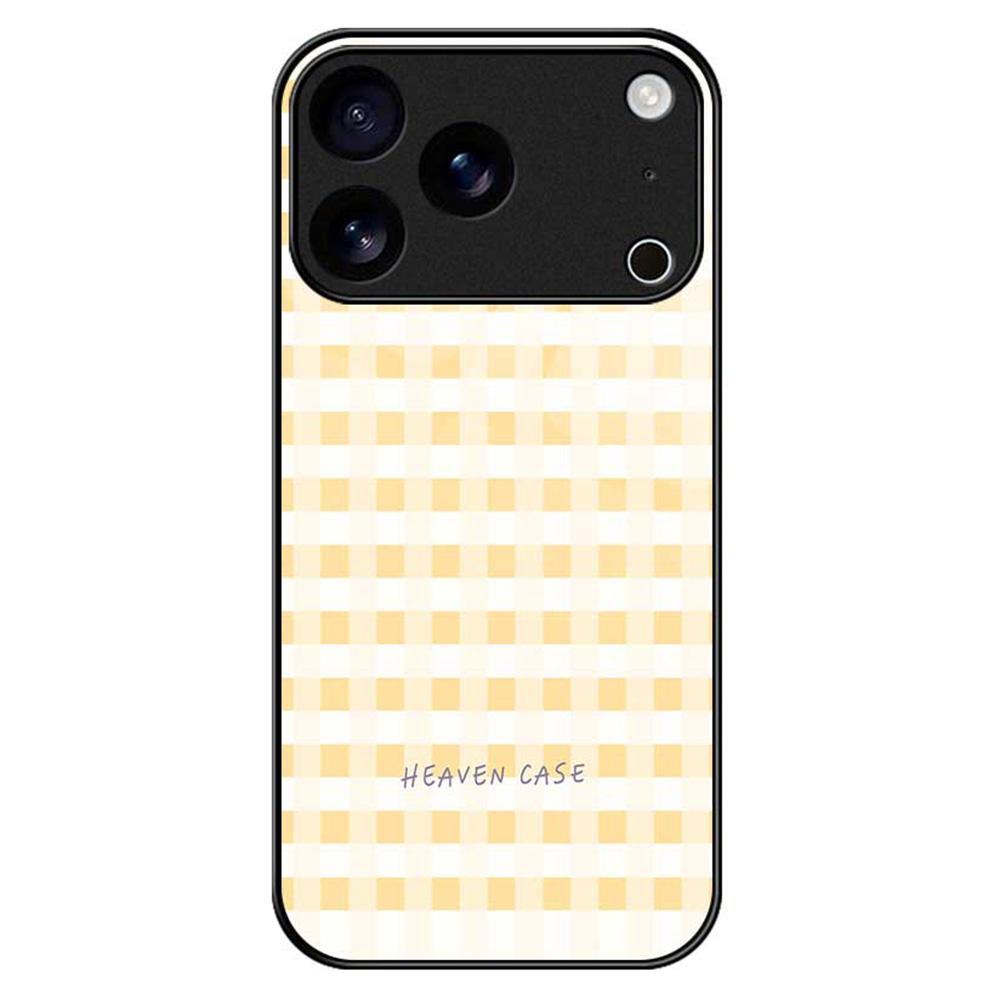 For iPhone 17 Pro Max Case TPU PC Tempered Glass Pattern Printing Anti Drop Phone Back Cover
