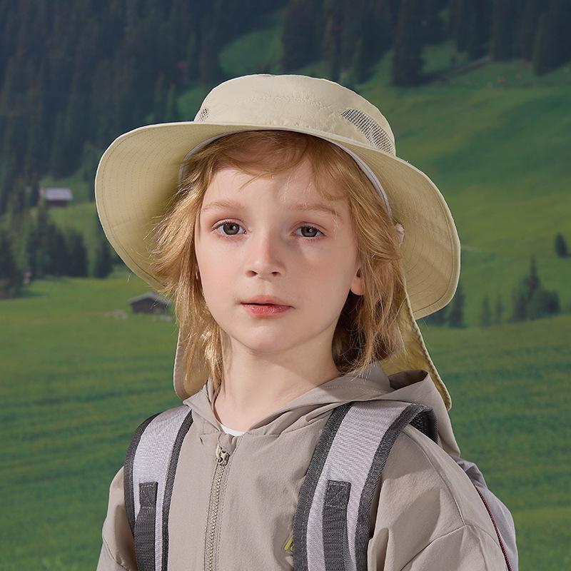 

Детская шляпа летняя уличная дорожная козырек с большими полями шаль-защита шеи шляпа-ведро однотонная дышащая солнцезащитная шляпа