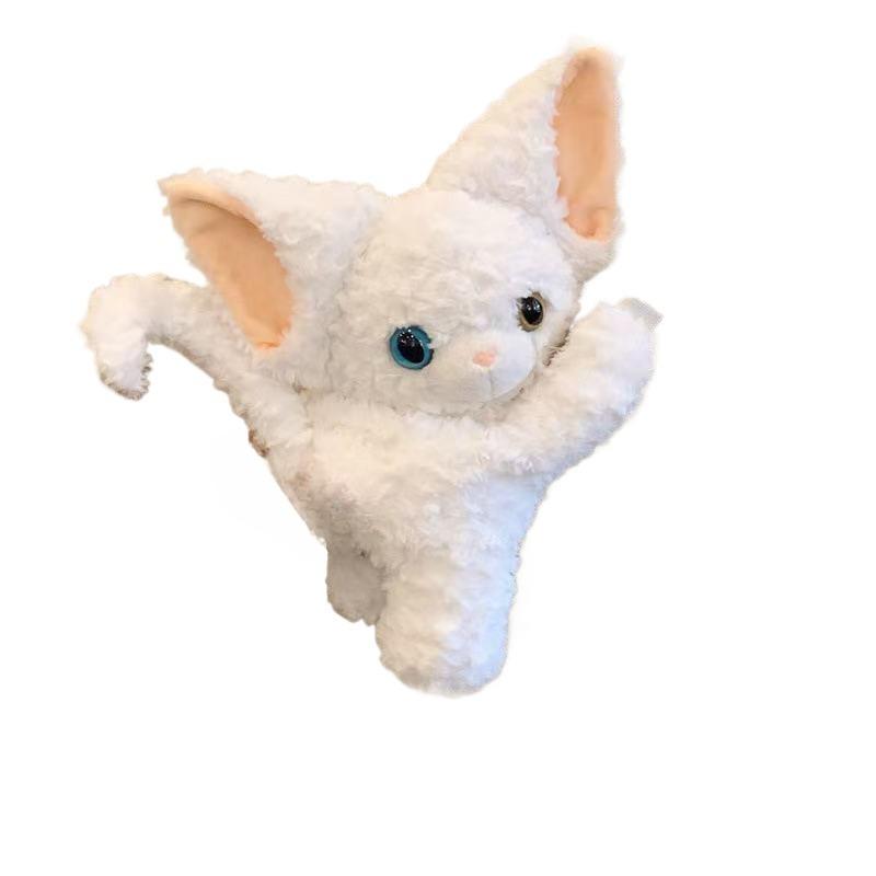 35cm German Cat Backpack Simulation Plush Toy Handmade Doll Cartoon Anime Cute Pillow Cushion Home Decoration Children s Birthda белый