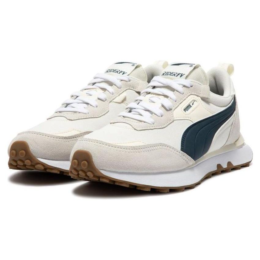 PUMA Rider FV White Beige Black Unisex Sneakers 391925-03